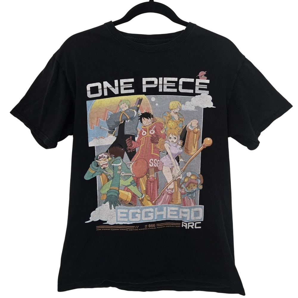 One Piece Egghead Arc T-Shirt Mens Medium Black‎ Good Graphic Tee